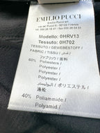 Mini-jupe à franges rose et noire à rayures Emilio Pucci