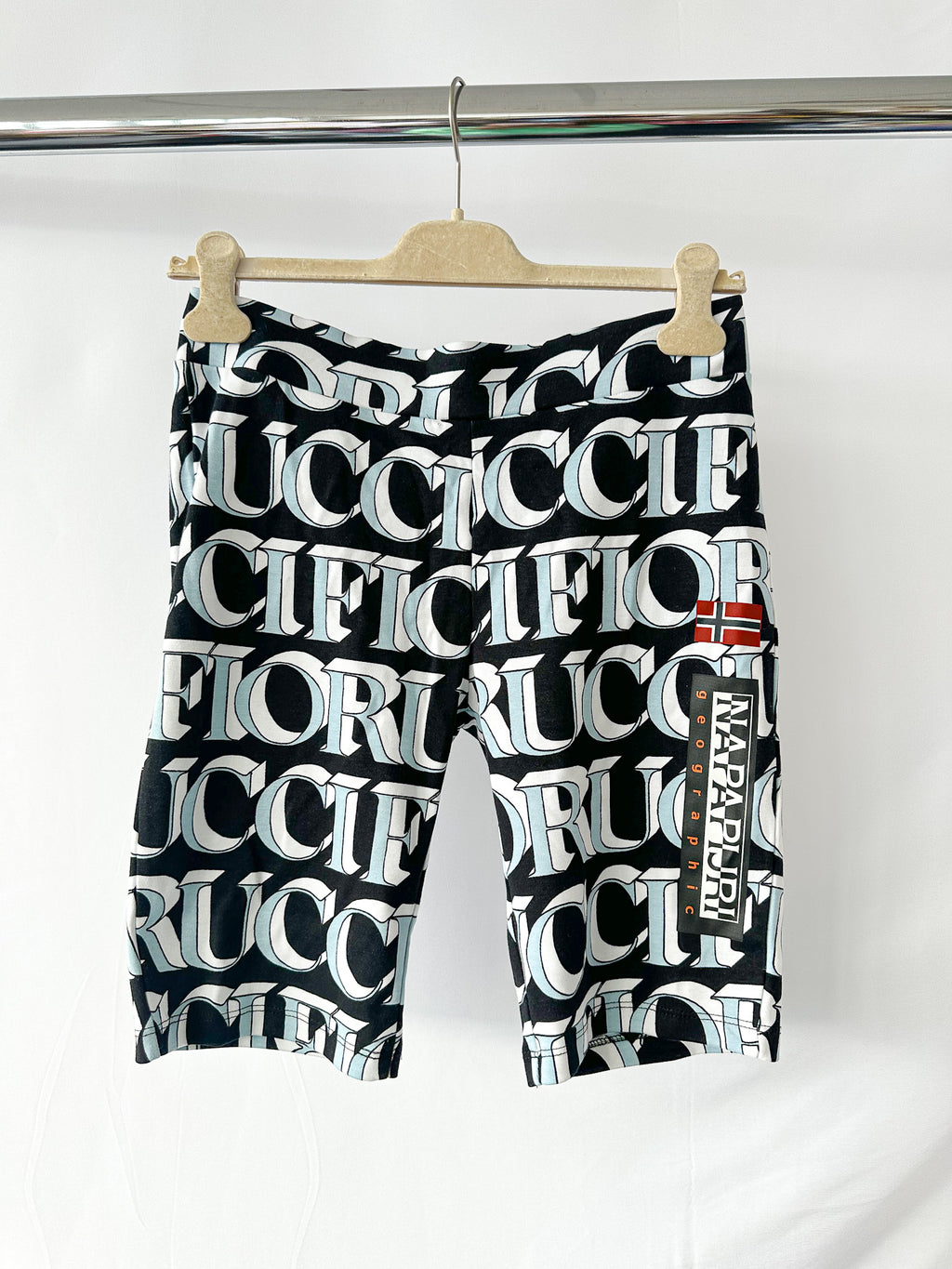 Napapijri X Fiorucci Allover Logo Print Biker Shorts