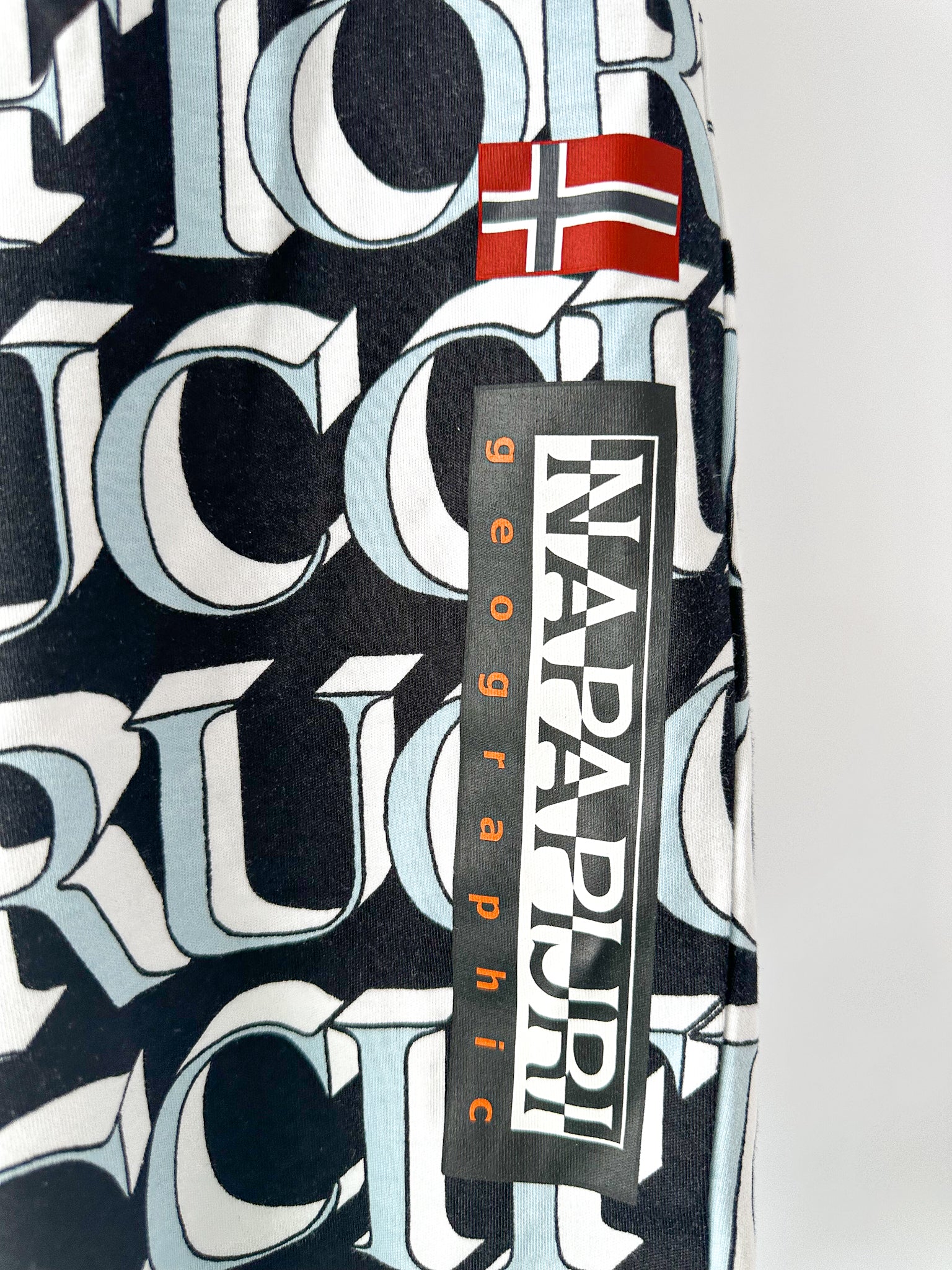 Napapijri X Fiorucci Allover Logo Print Biker Shorts