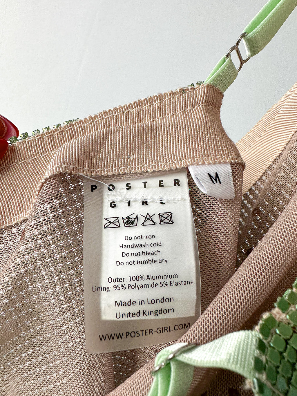 Poster Girl Green Metal Mash Backless Chainmail Bambi Top