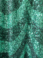 Halpern Sequin Emerald Green Cut-Out Bra Backless Party Mod 70s Jumpsuit