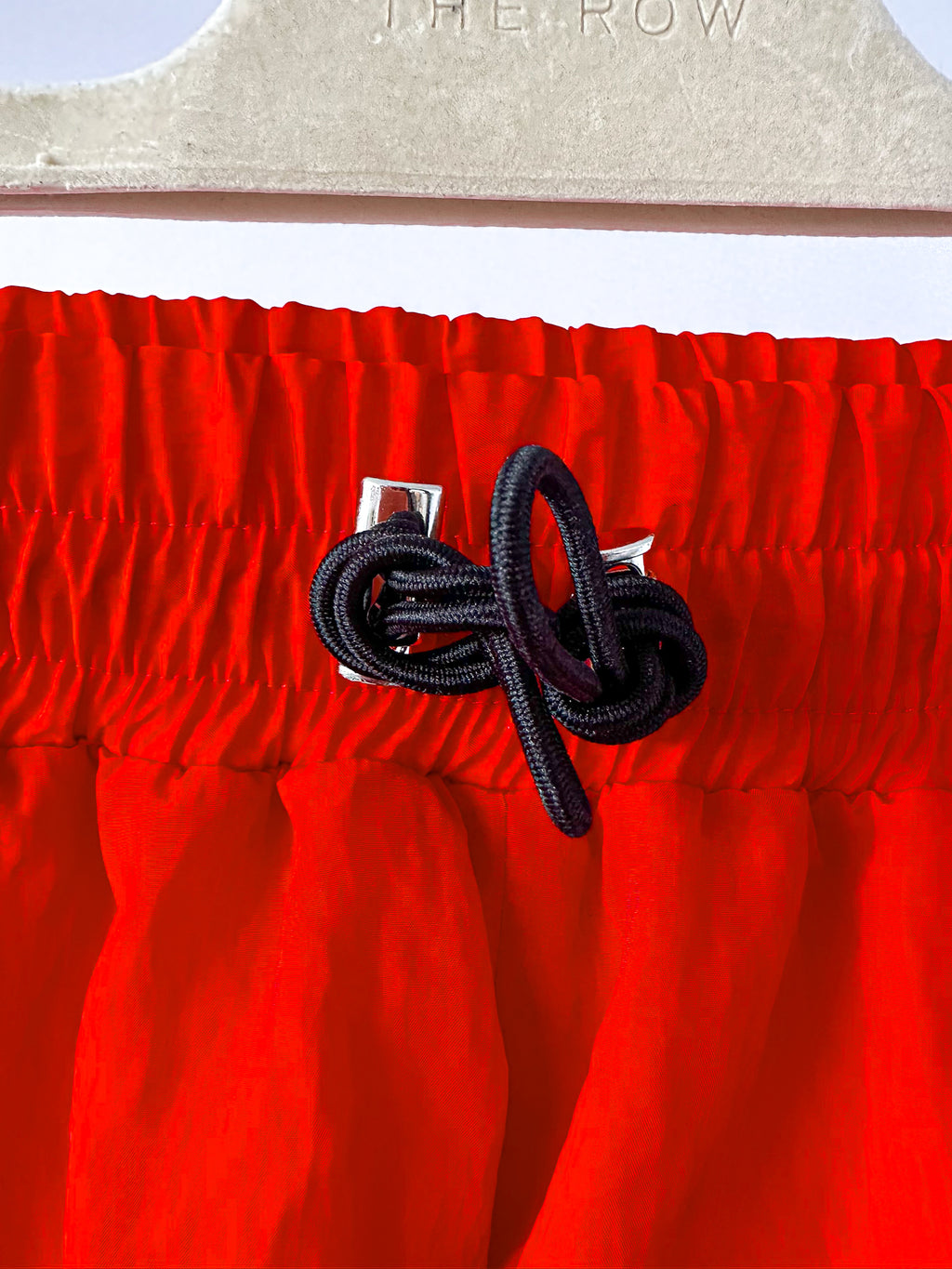 David Koma Red Taffeta Mini Shorts