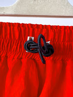 David Koma Red Taffeta Mini Shorts