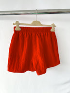 David Koma Red Taffeta Mini Shorts
