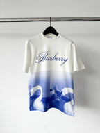 Burberry Swan Spell Out White T Shirt