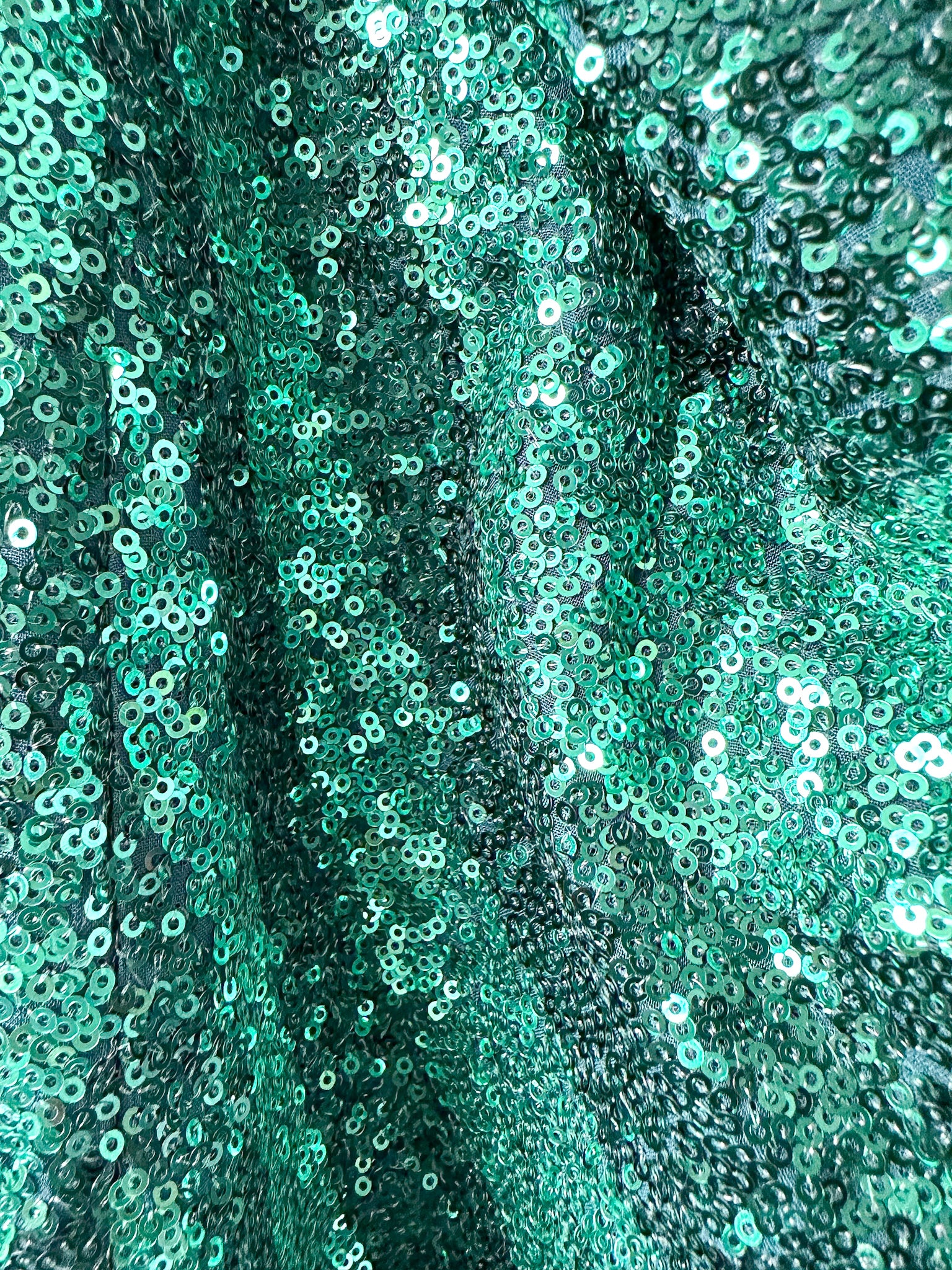 Halpern Sequin Emerald Green Cut-Out Bra Backless Party Mod 70s Jumpsuit