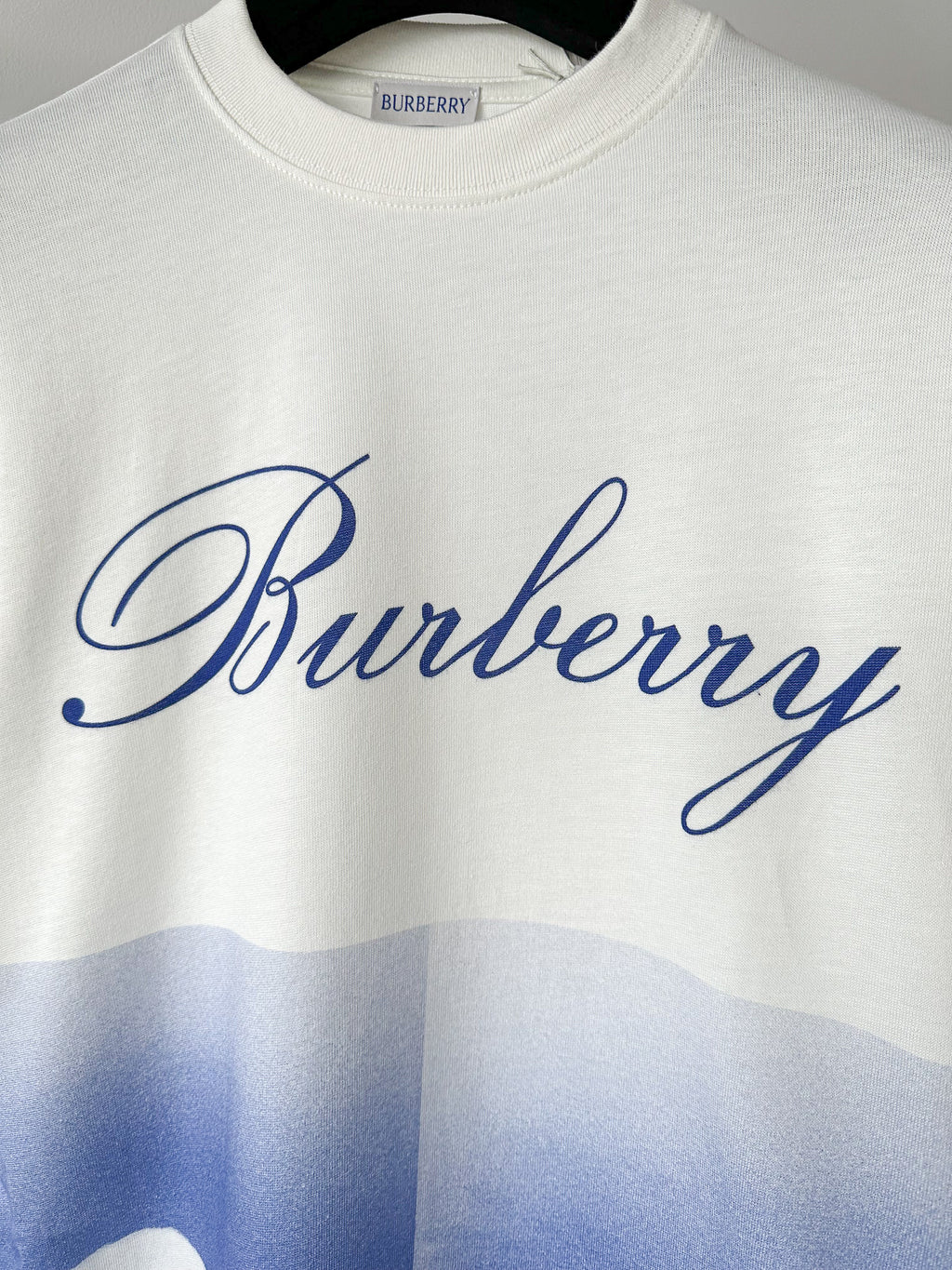 Burberry Swan Spell Out White T Shirt