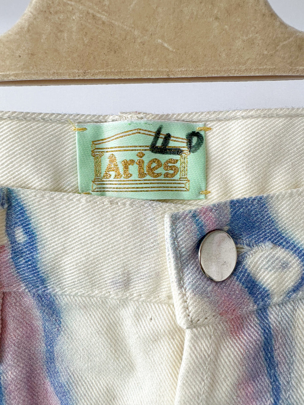 Aries Marble Print Denim Skirt