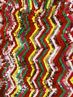 Osman London Rainbow Red Yellow Pink Sequinned Strapless Tiered Flounce Leg Tamina Jumpsuit