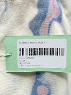 Aries Marble Print Denim Skirt