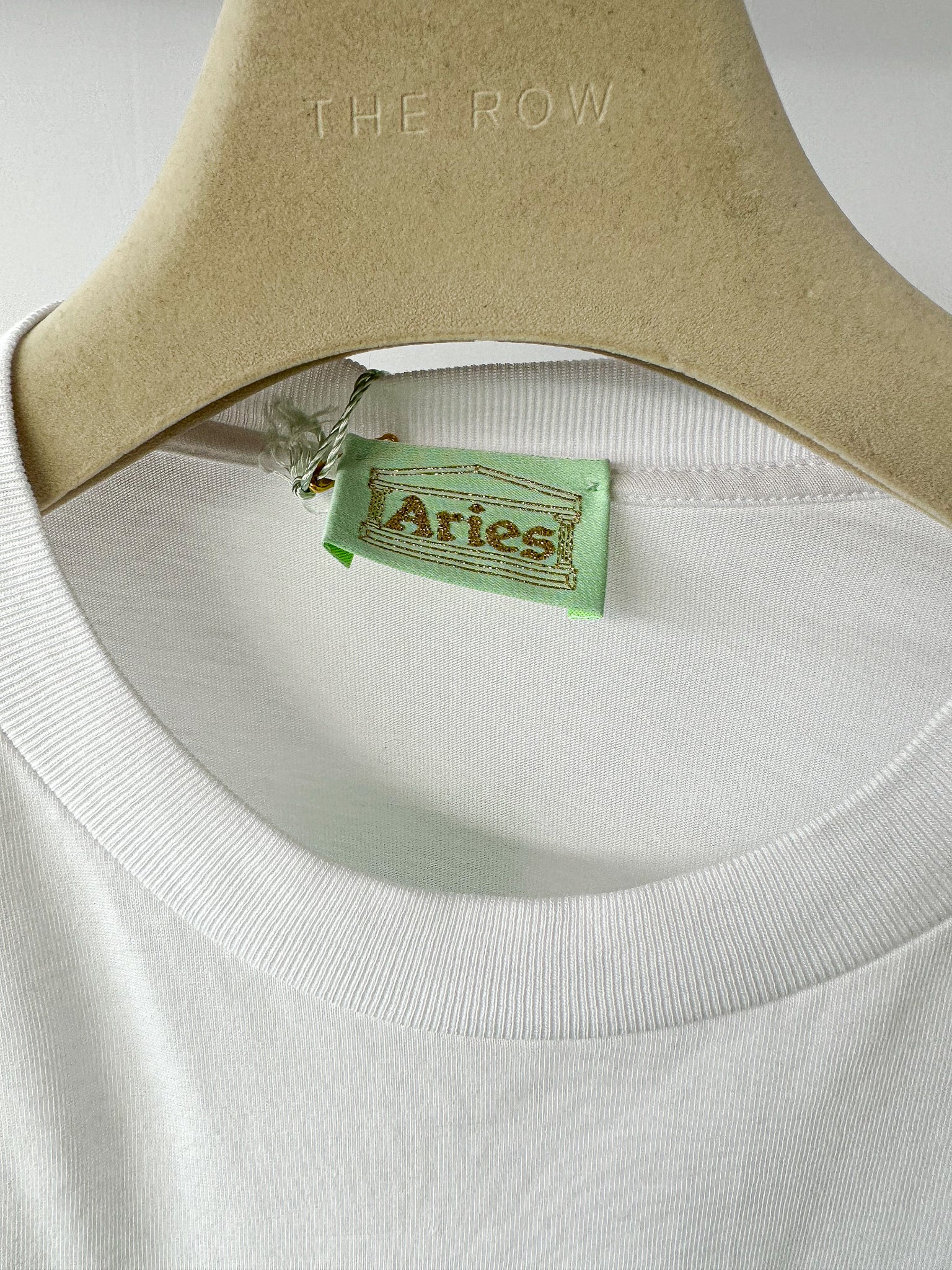 Aries White Temple Logo Front T-Shirt