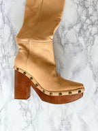 Jacquemus Les Bottes Sabots Knee High Clog Boots 100mm (EU 37)