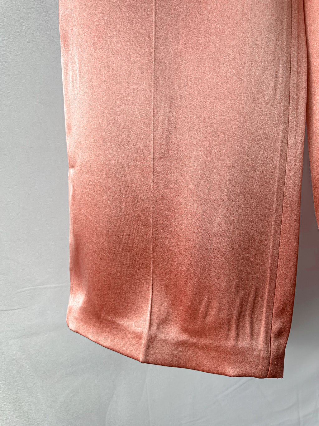 Magda Butrym Pink Silk Satin Tailored Trousers