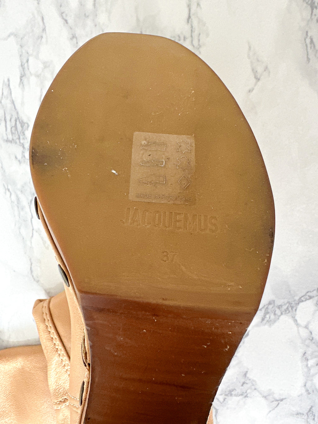 Jacquemus Les Bottes Sabots Knee High Clog Boots 100mm (EU 37)