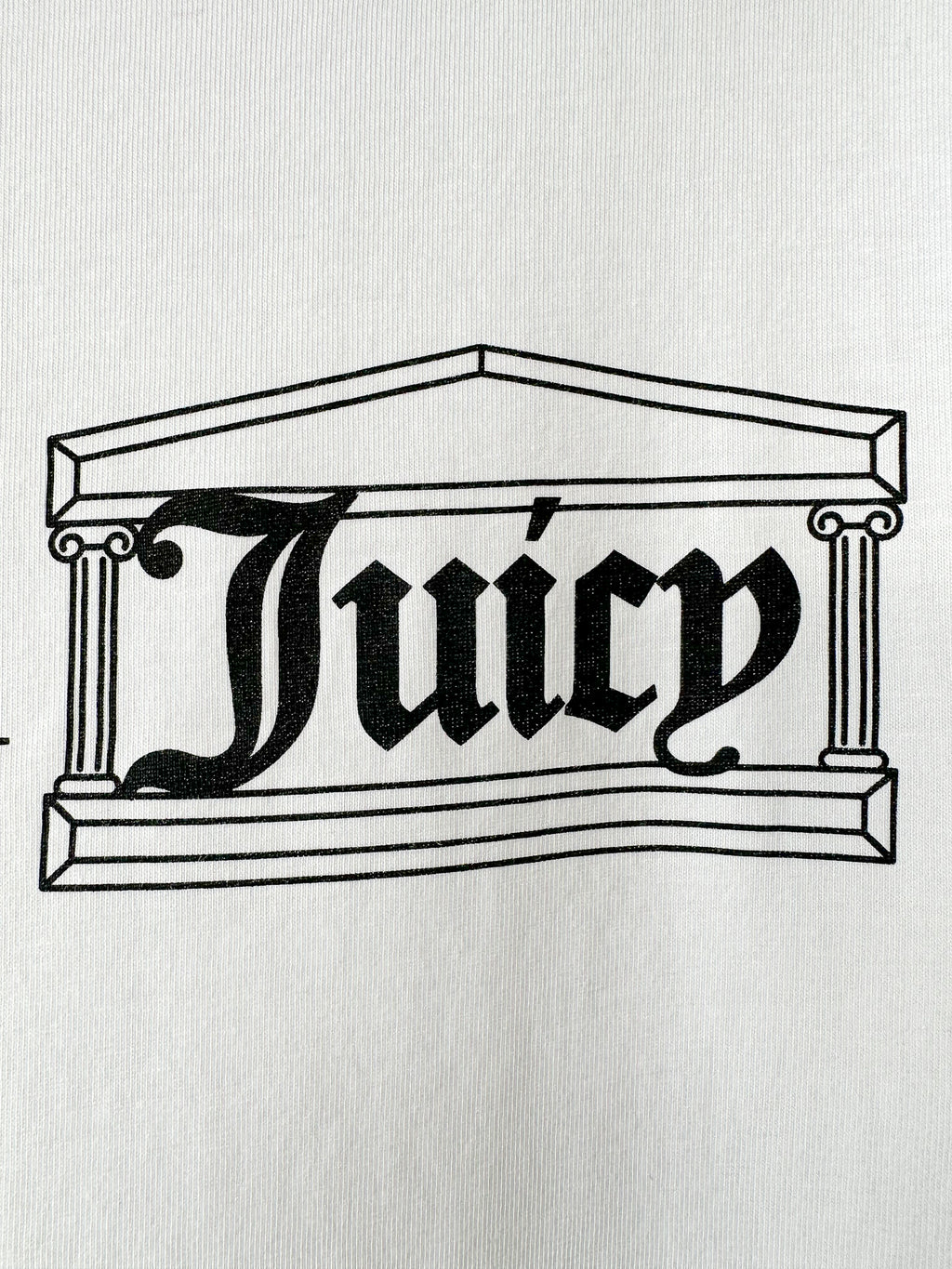Aries x Juicy Couture Temple Juicy Logo Front White Tee T-Shirt