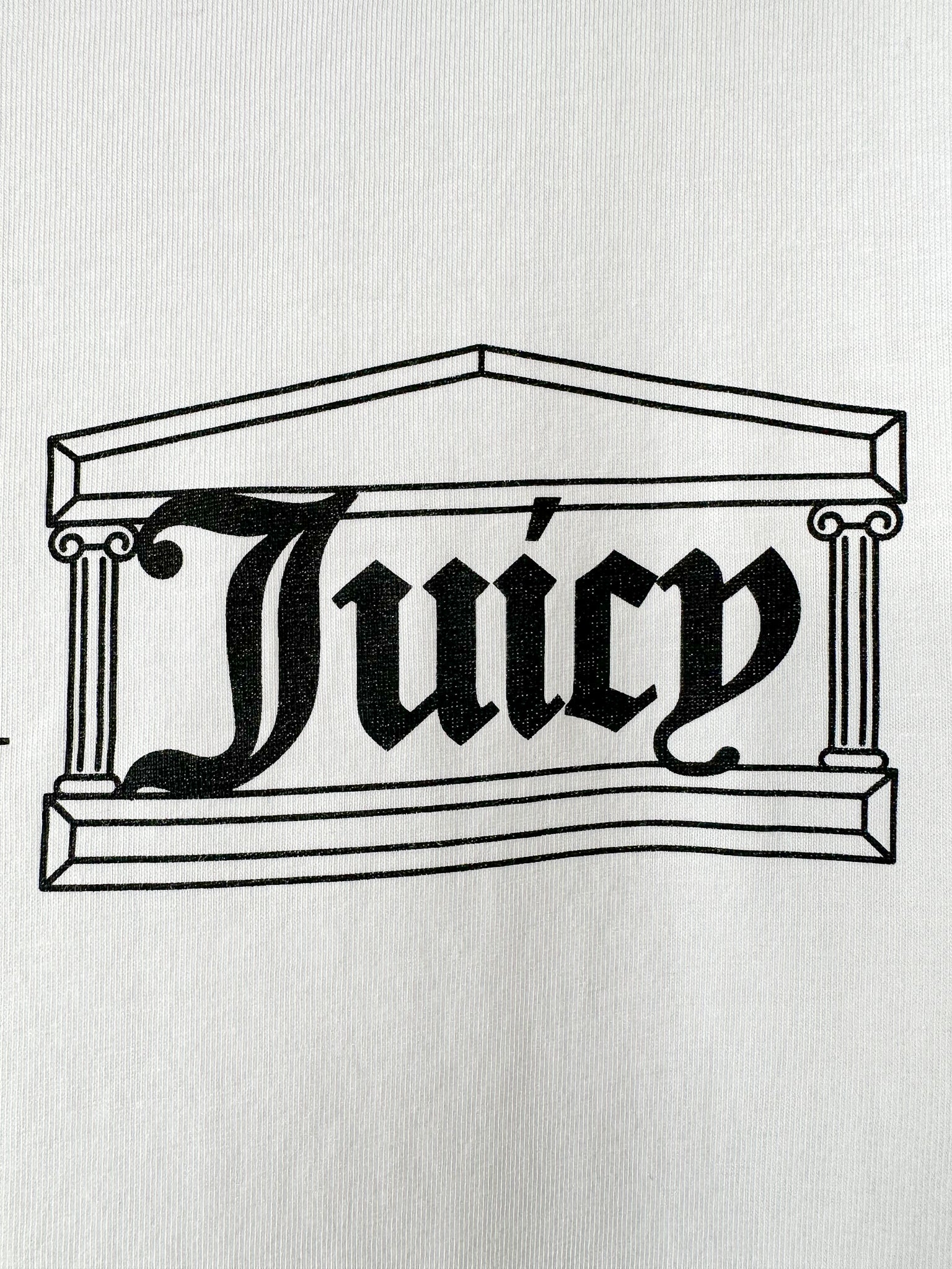 Aries x Juicy Couture Temple Juicy Logo Front White Tee T-Shirt