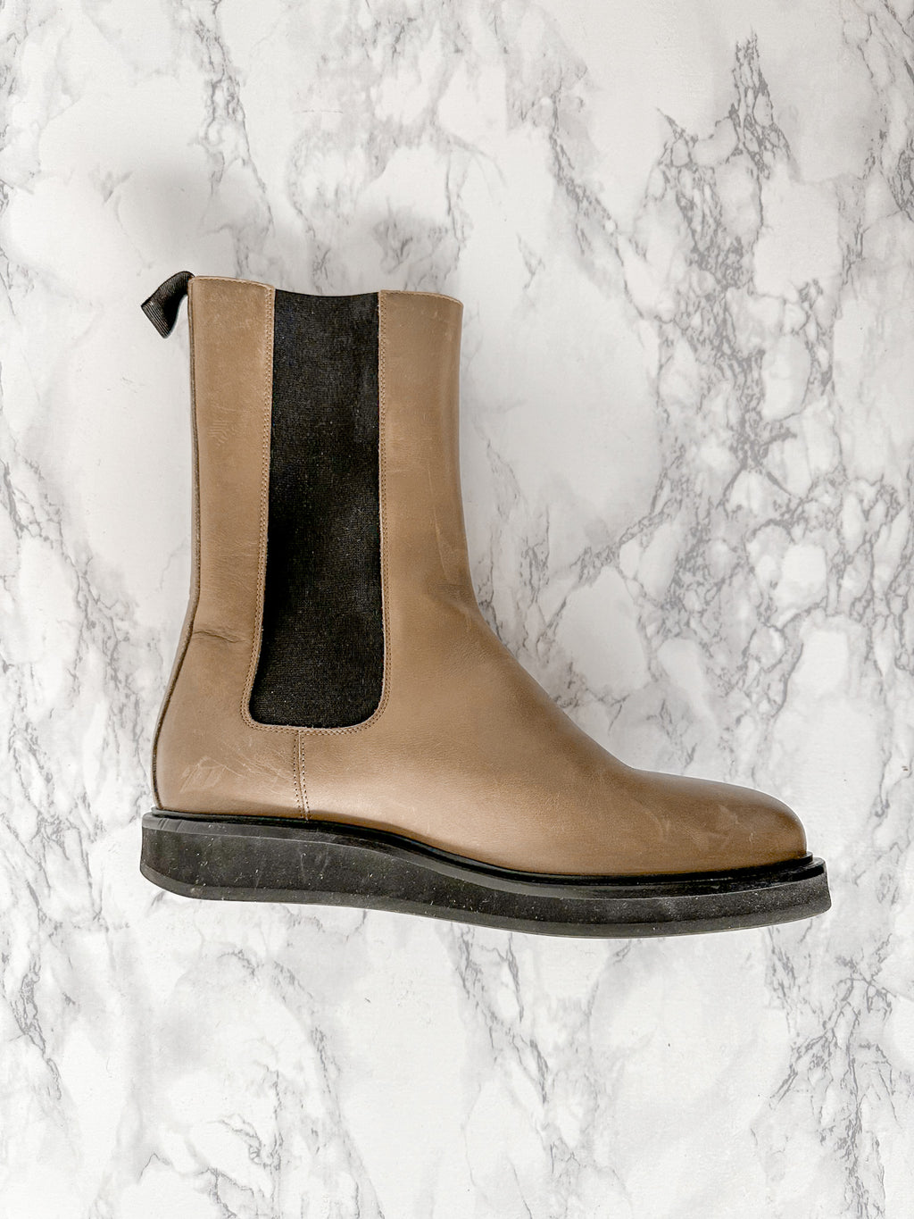 LEGRES Brown Leather Chelsea Boots