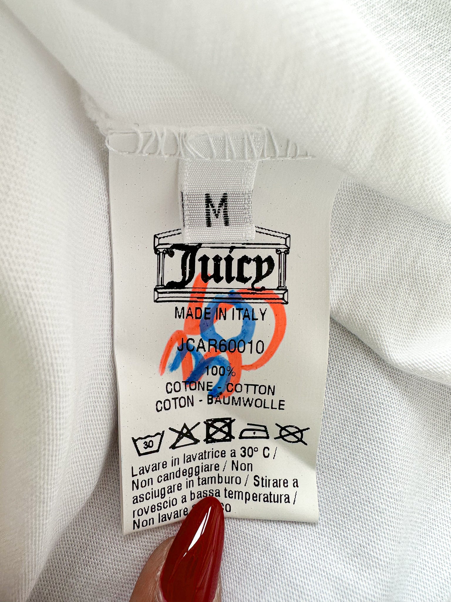 Aries x Juicy Couture Temple Juicy Logo Front White Tee T-Shirt