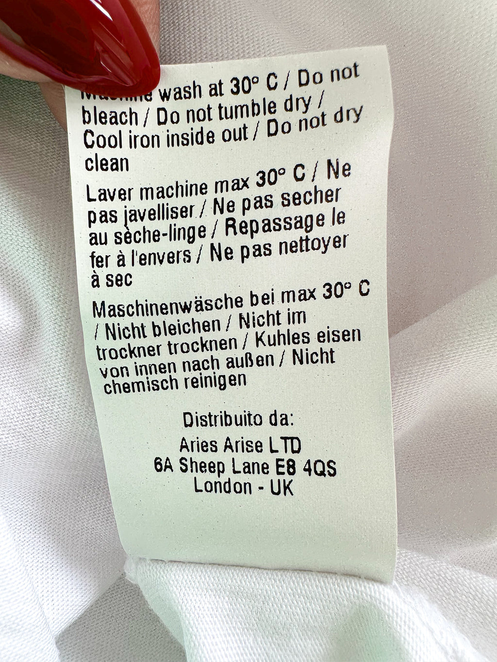 Aries x Juicy Couture Temple Juicy Logo Front White Tee T-Shirt