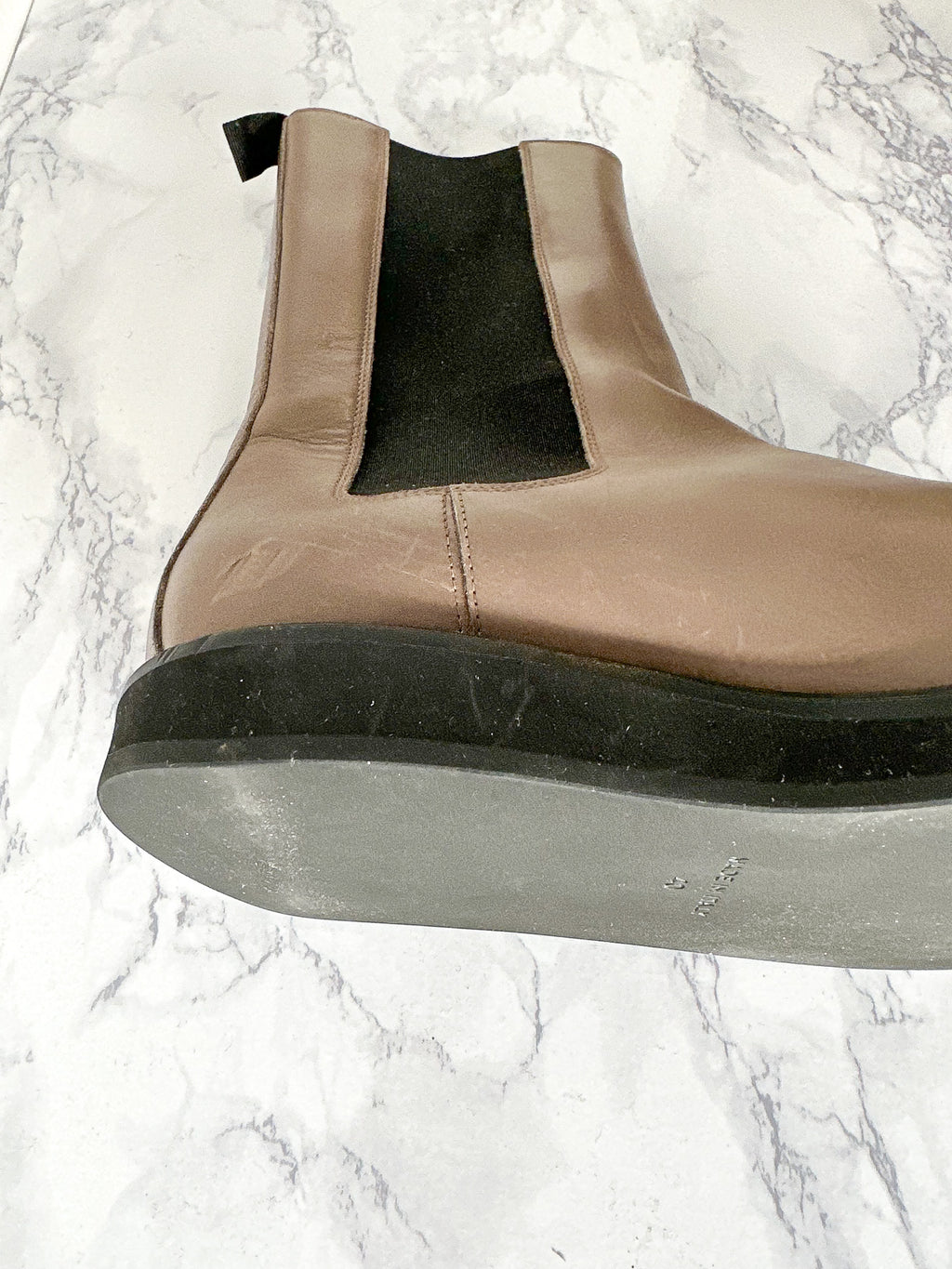 LEGRES Brown Leather Chelsea Boots