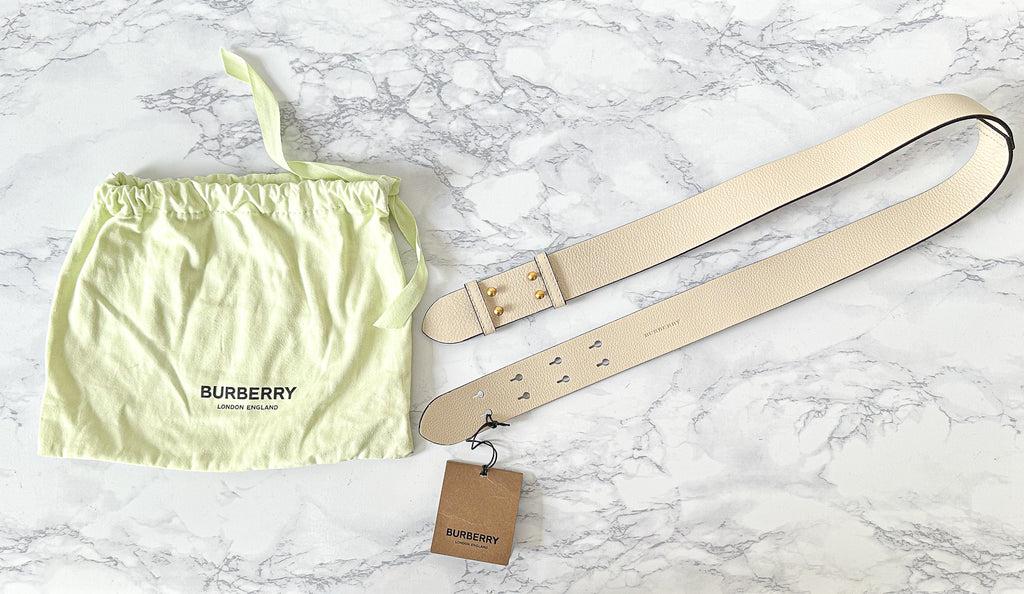 Burberry The Medium Belt Bag Grainy Leather Belt Neutral White