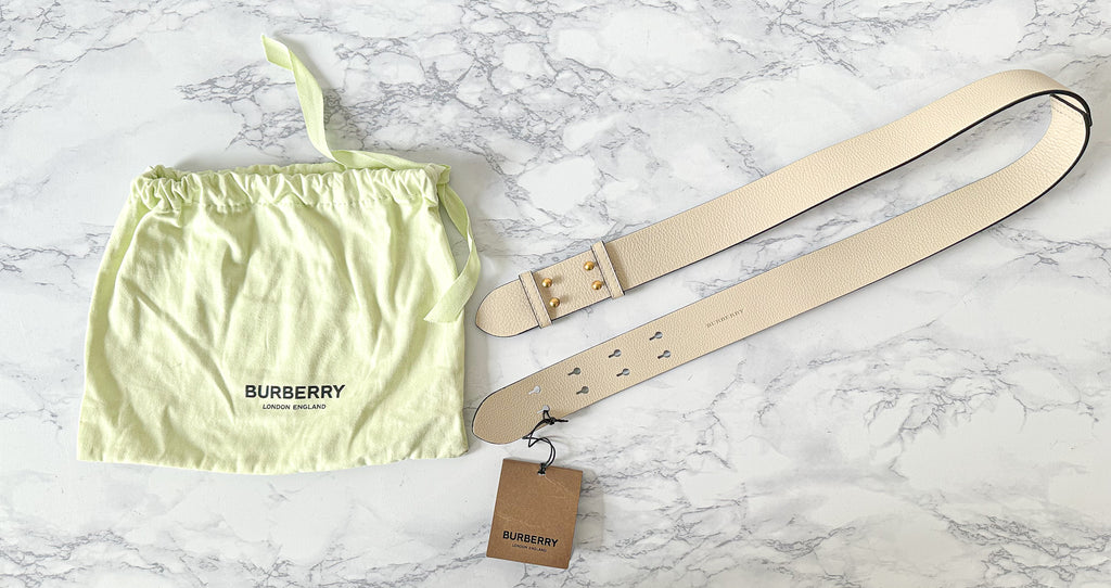 Burberry The Medium Belt Bag Grainy Leather Belt Neutral White