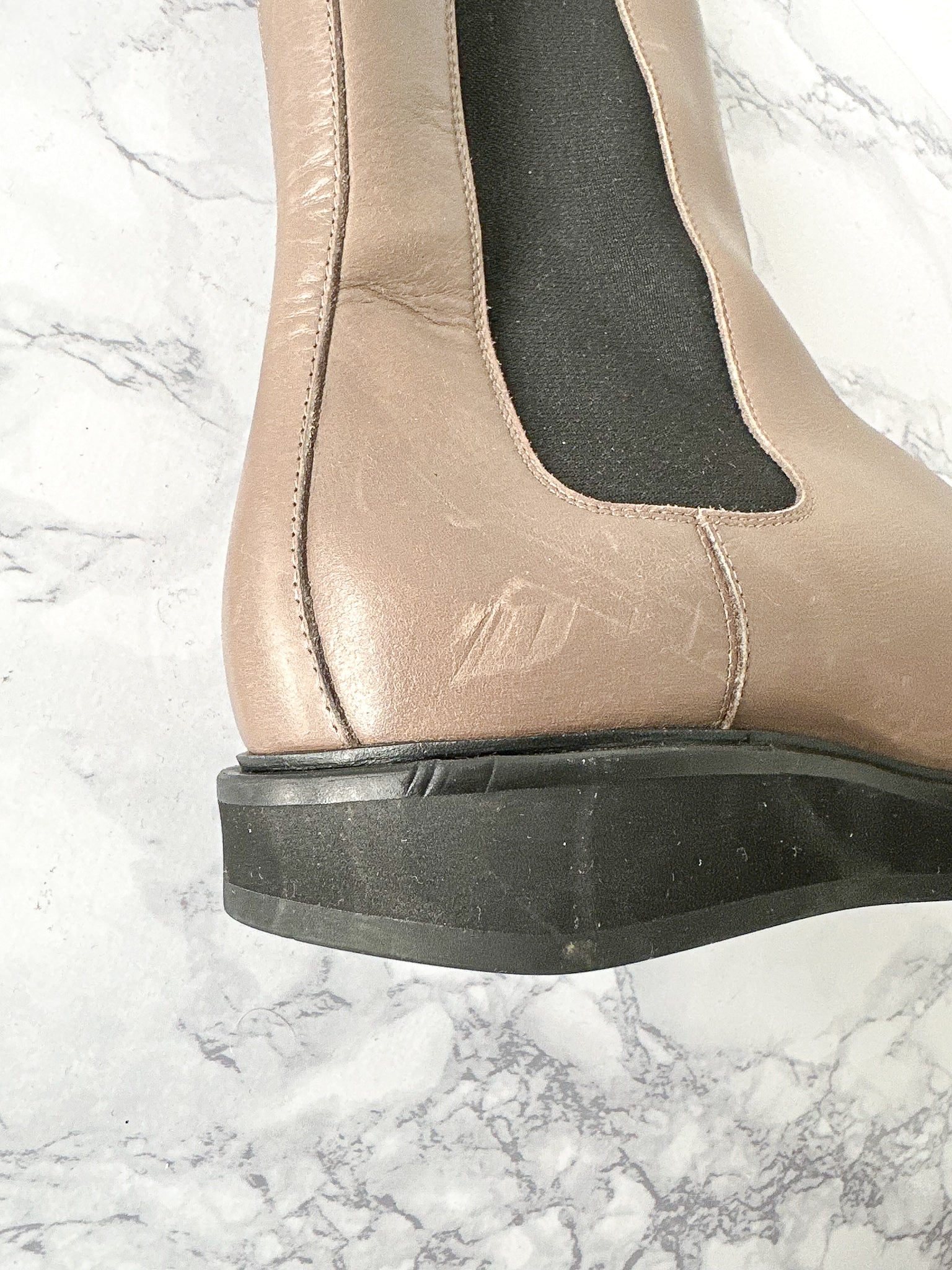 LEGRES Brown Leather Chelsea Boots