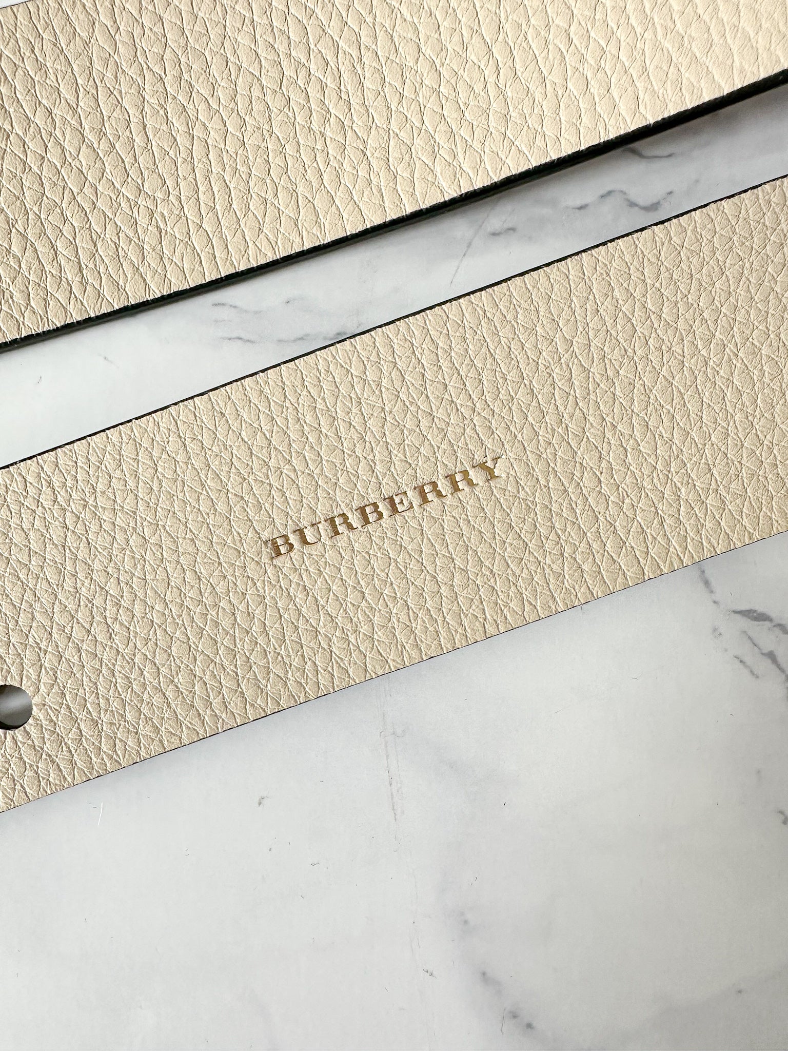 Burberry The Medium Belt Bag Grainy Leather Belt Neutral White