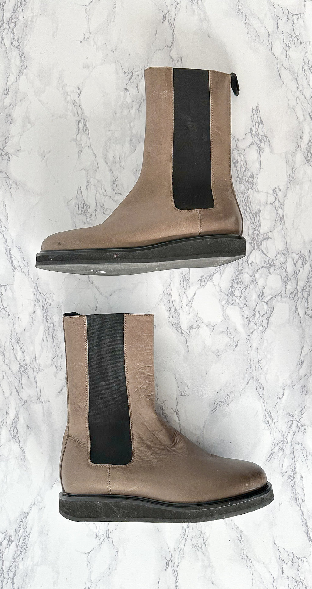 LEGRES Brown Leather Chelsea Boots