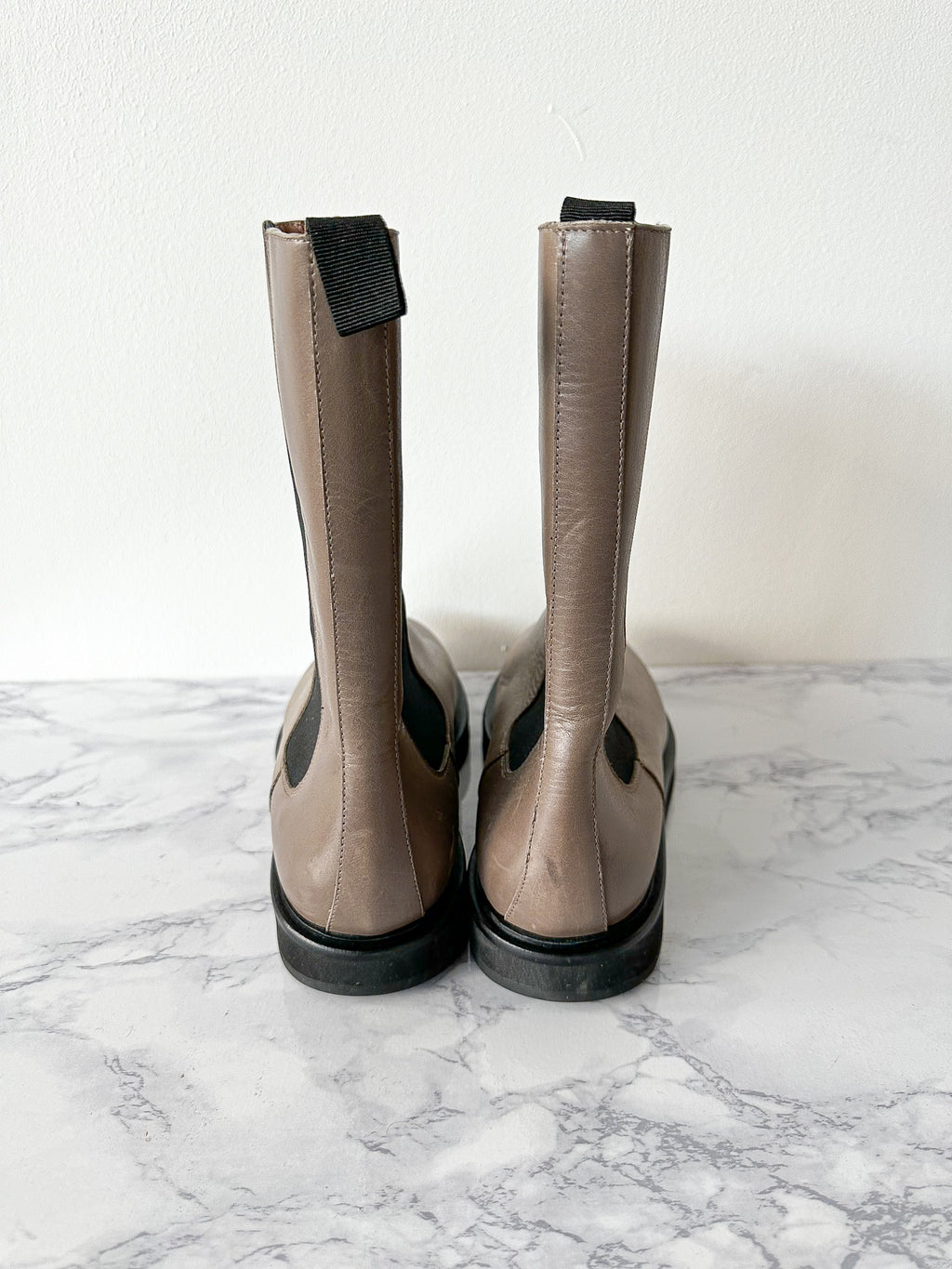 LEGRES Brown Leather Chelsea Boots