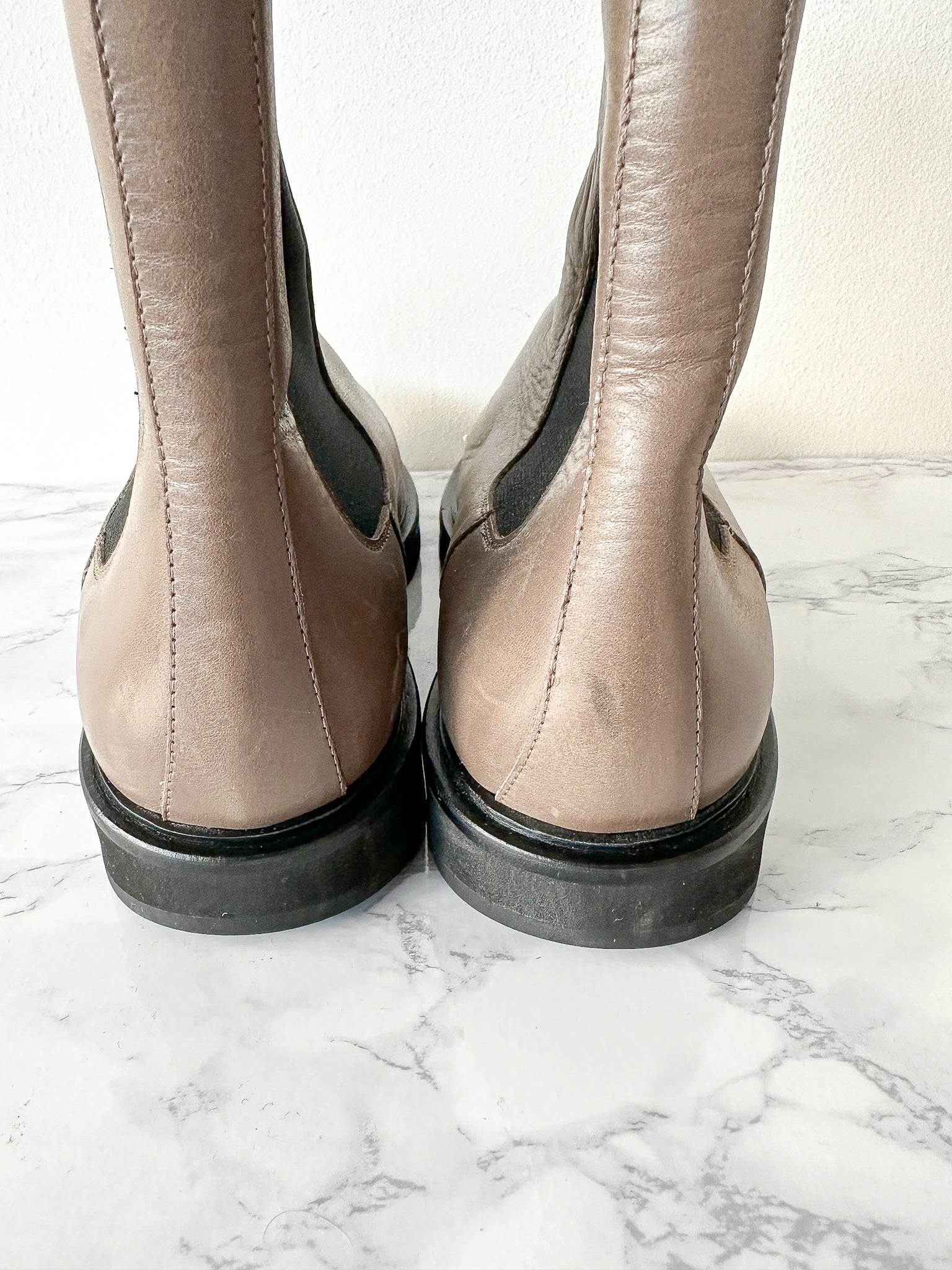 LEGRES Brown Leather Chelsea Boots