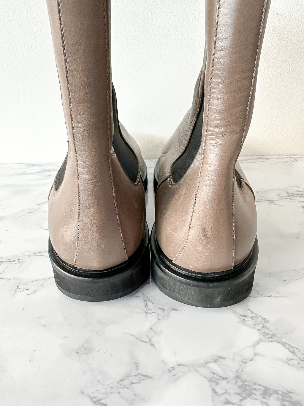 LEGRES Brown Leather Chelsea Boots