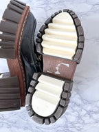 STELLA MCCARTNEY Black Emilie Chain-Strap Faux-Leather Platform Loafers (EU 35)