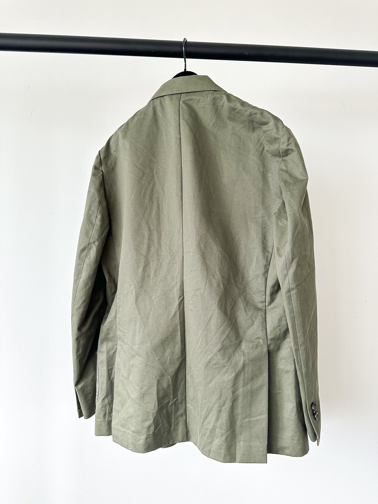 Drake's Lovat Cotton Drill Tailored Khaki Green Jacket - House Of Huntington