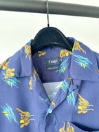 Drake's Navy Bathers Holidays Camp Collar Shirt - House Of Huntington
