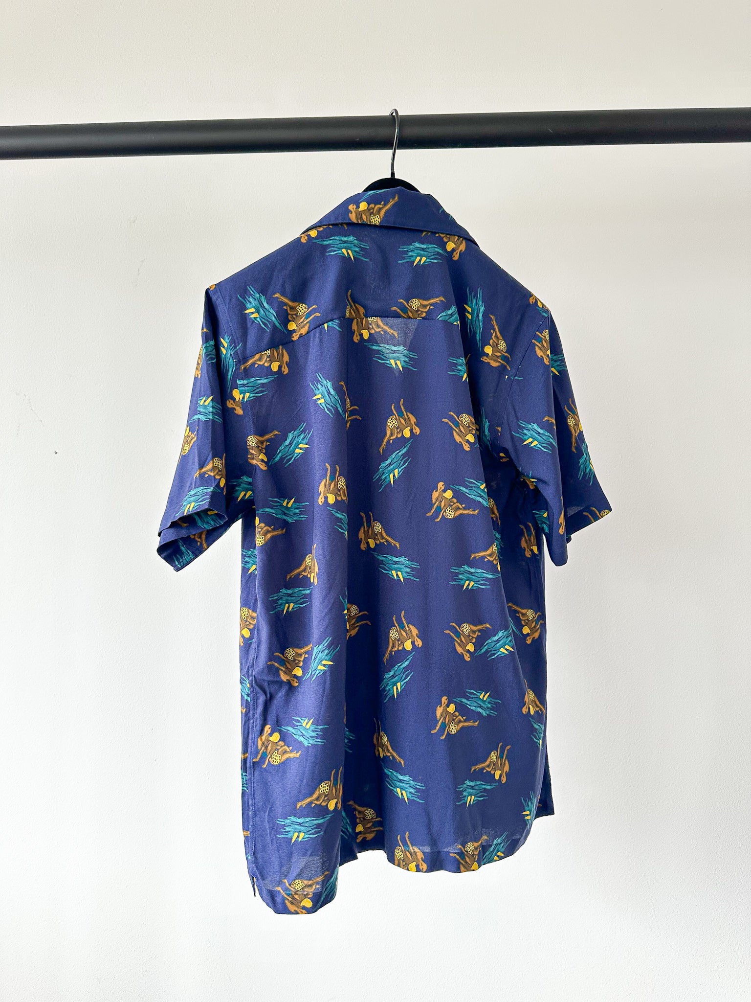 Drake's Navy Bathers Holidays Camp Collar Shirt - House Of Huntington