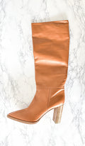 Gianvito Rossi Kerolyn 85 Tan Brown Knee Leather High Heel Boots