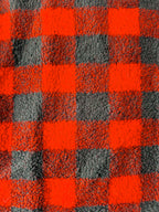 Drake's Buffalo Check Wool Blend Bouclé Vest Gilet In Red Black