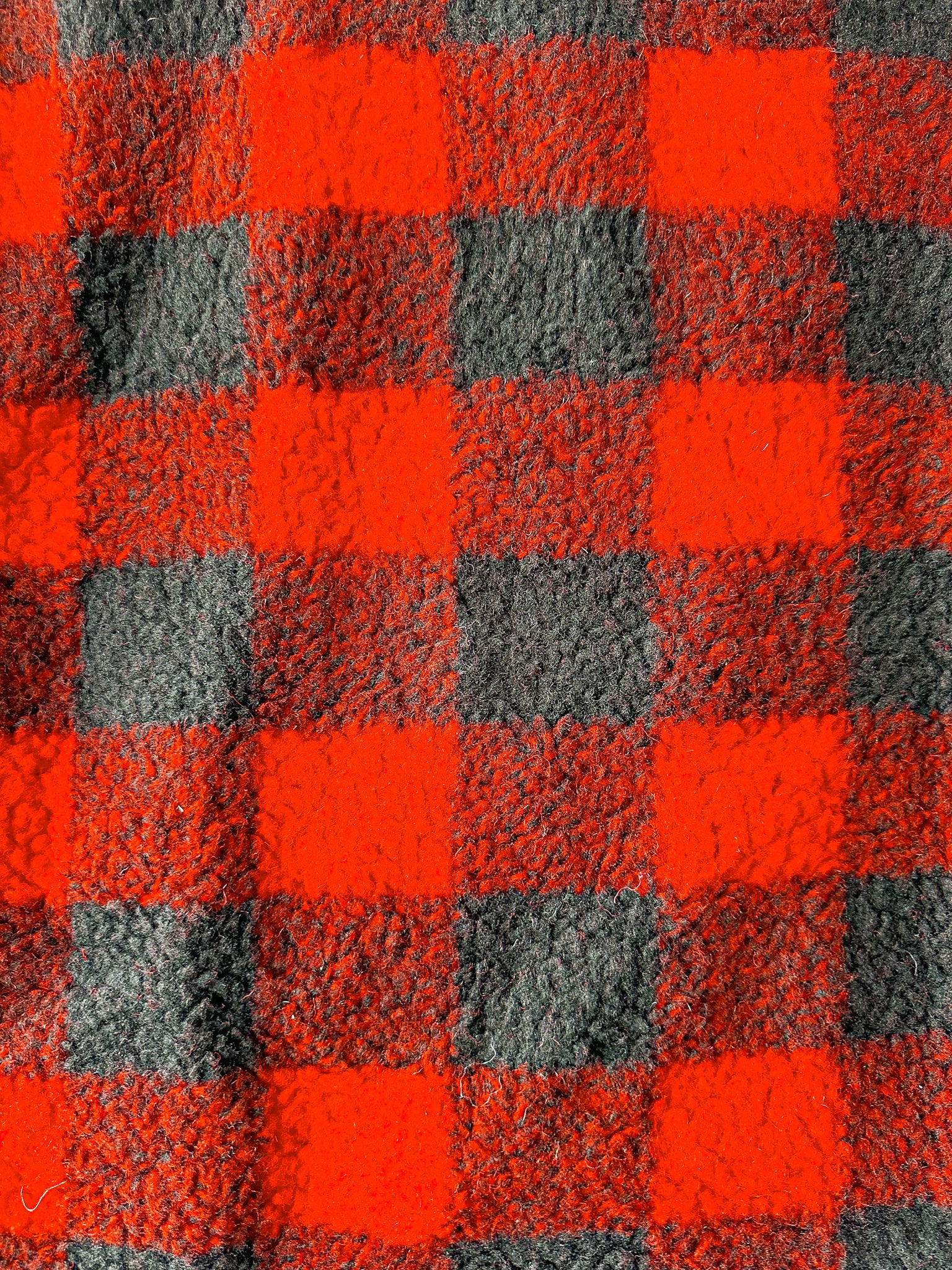 Drake's Buffalo Check Wool Blend Bouclé Vest Gilet In Red Black
