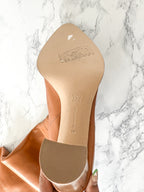 Gianvito Rossi Kerolyn 85 Tan Brown Knee Leather High Heel Boots