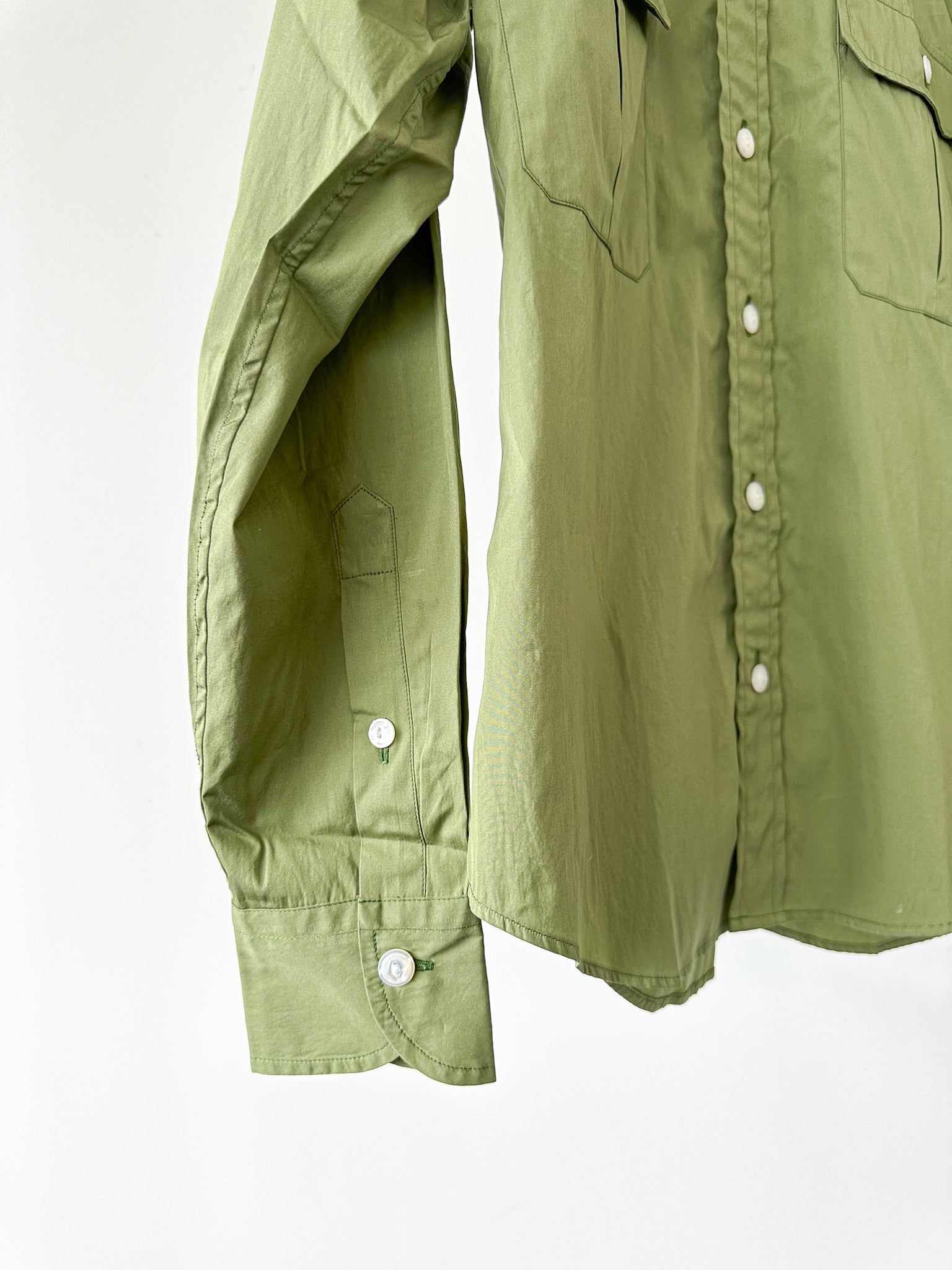 Drake's Green Double Pocket Button-Up Shirt - House Of Huntington