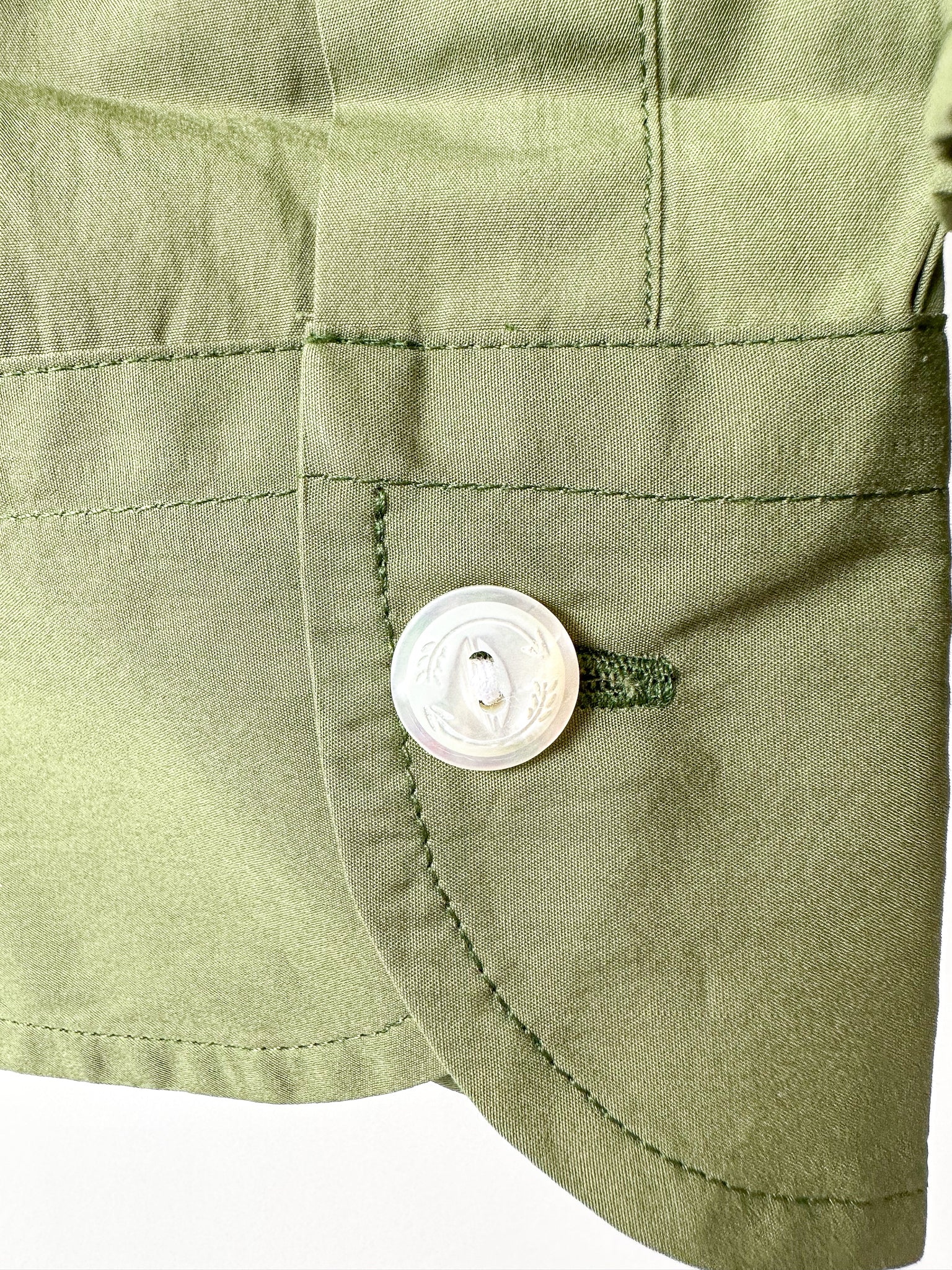 Drake's Green Double Pocket Button-Up Shirt - House Of Huntington