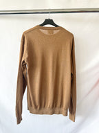 Drake's Linen Cotton Blend Lightweight Sweater In Brown