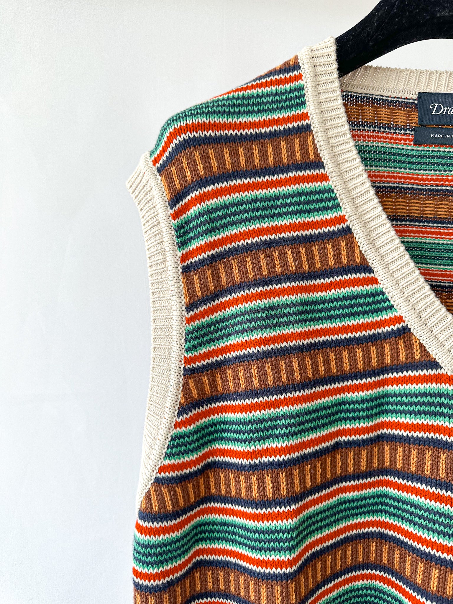 Drake's Western Cowboy Strickweste aus Wolle