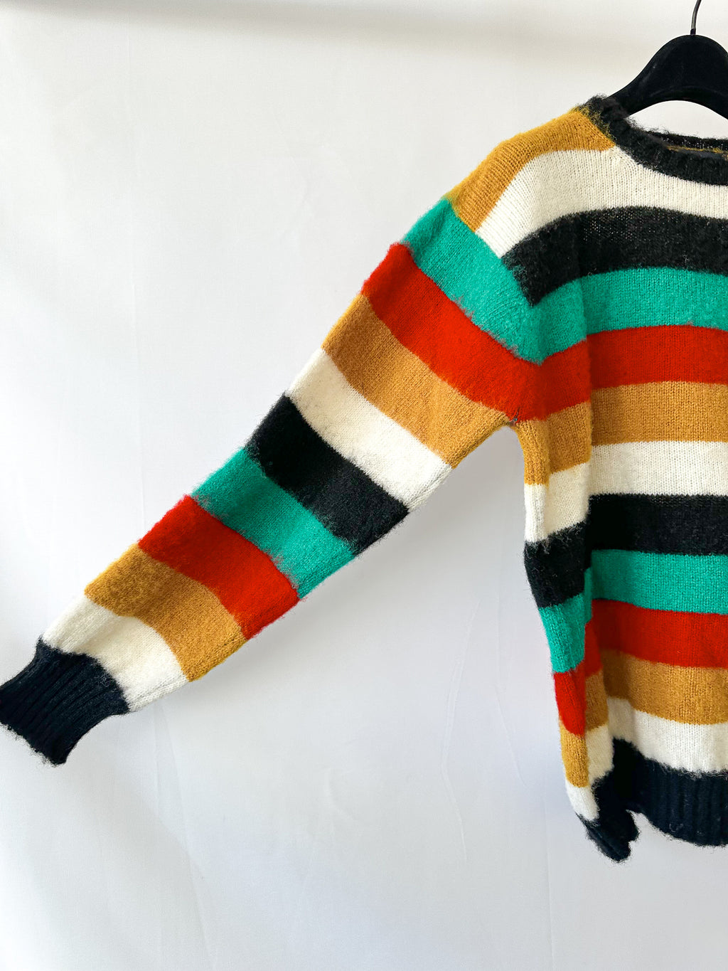 Drake's – Shetland-Pullover mit mehrfarbigen Streifen