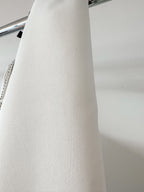 Self-Portrait White Bonded Crepe Long Sleeve Mini Dress