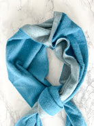 Drake's Turquoise Blue Lambswool Angora Scarf - House Of Huntington