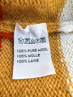 Drake's Shetland Jumper In Multi Coloured Stripe care label