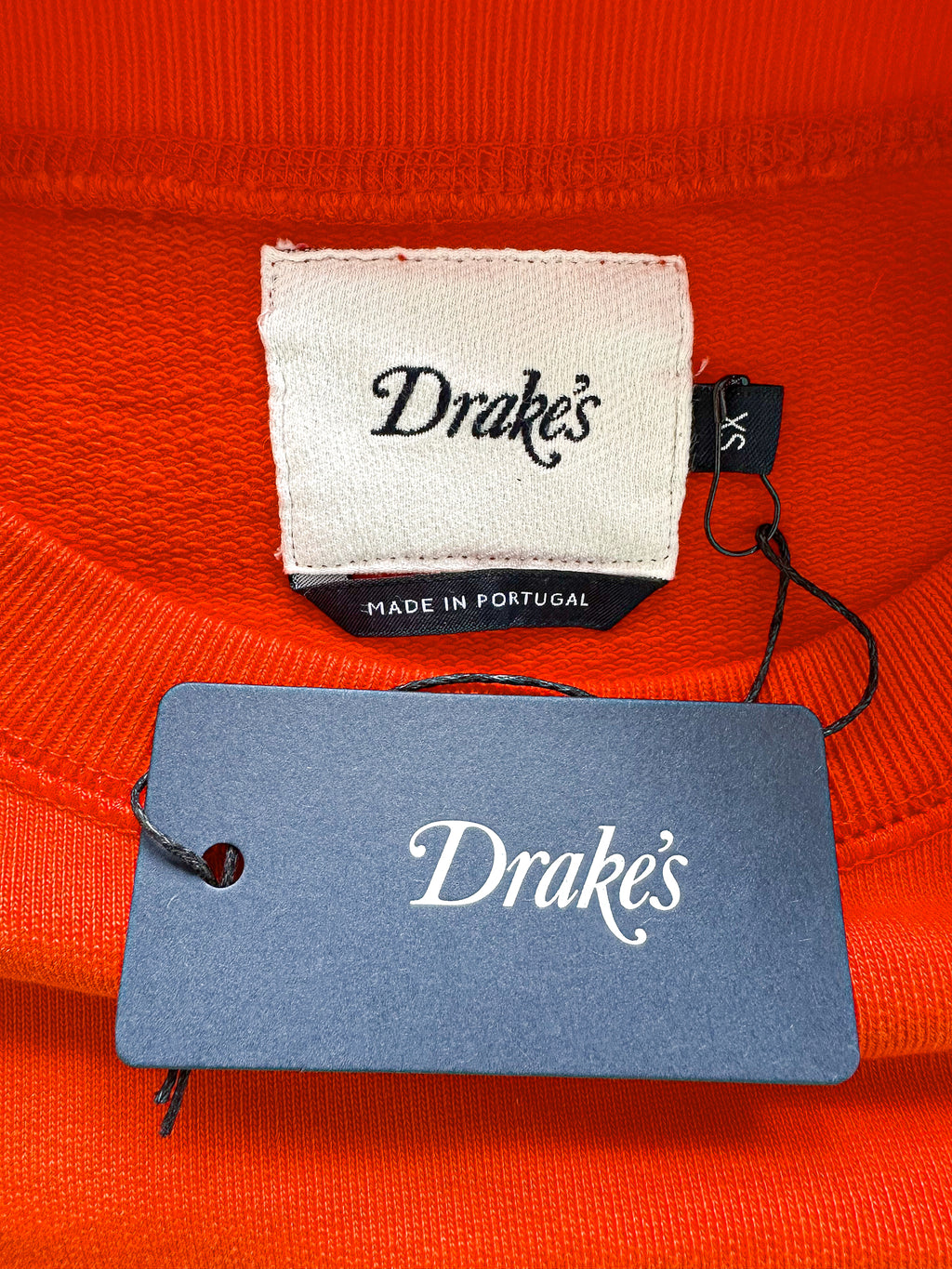 Drake's Red Heavy Weight Cotton Sweatshirt