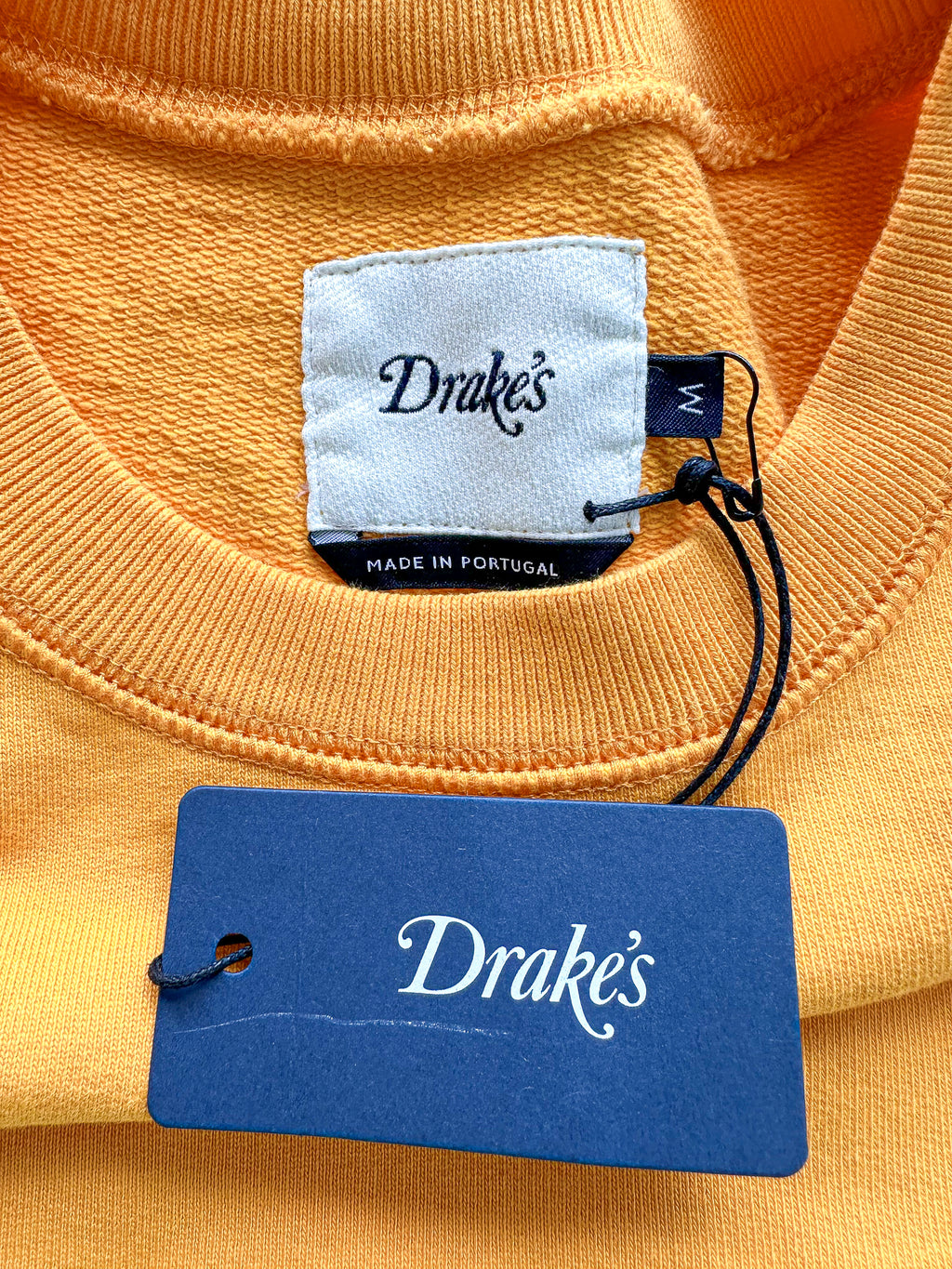 Drake's Mustard Heavy Weight Cotton Sweatshirt
